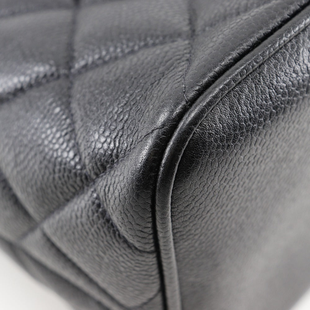 CHANEL Tote Bag A01804 Caviar skin black COCO Mark Replica Tote Women Used Authentic