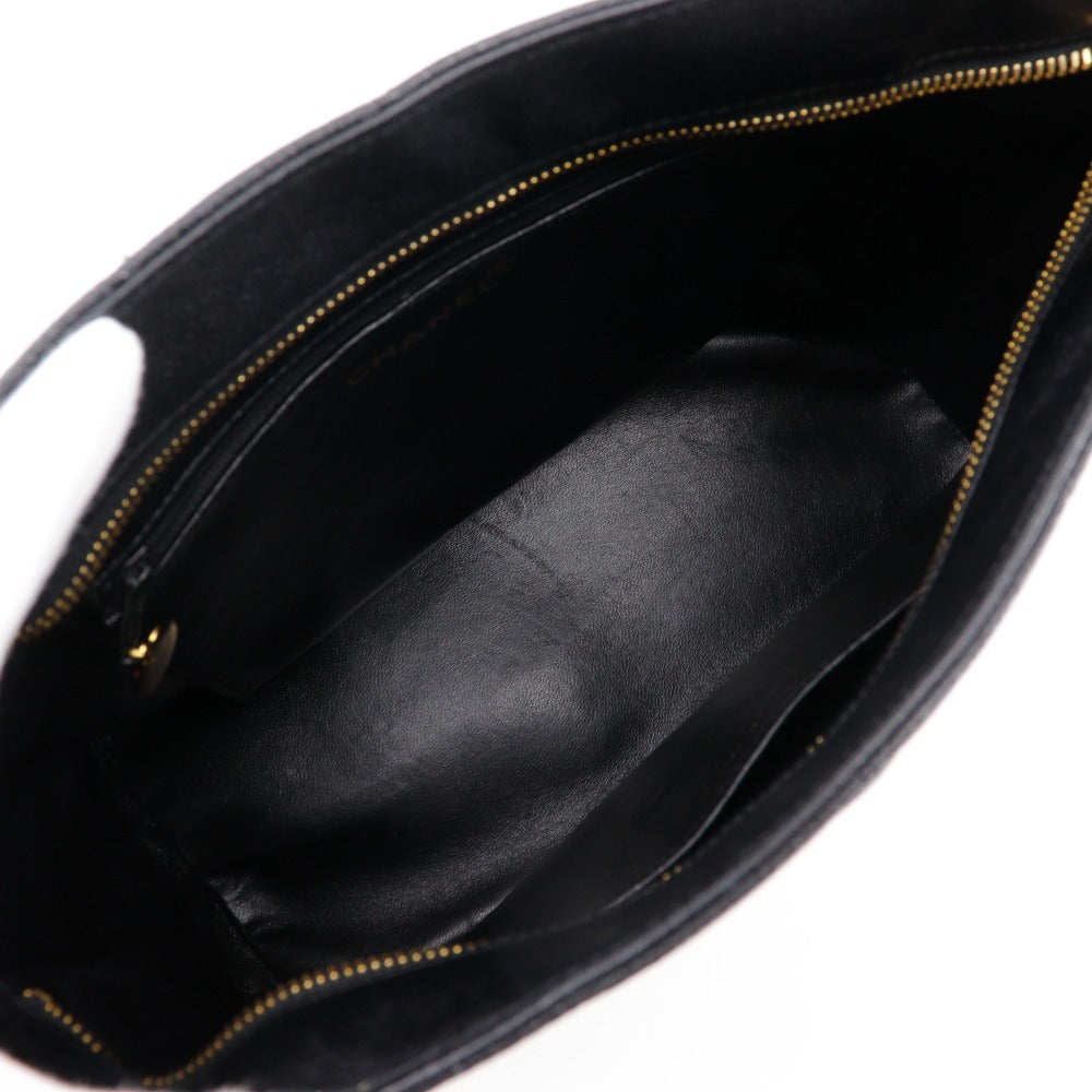 CHANEL Tote Bag A01804 Caviar skin black COCO Mark Replica Tote Women Used Authentic
