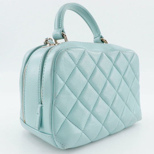 CHANEL Handbag Calfskin light blue 2WAYShoulder Matrasse Trendy COCO Mark Women Used Authentic