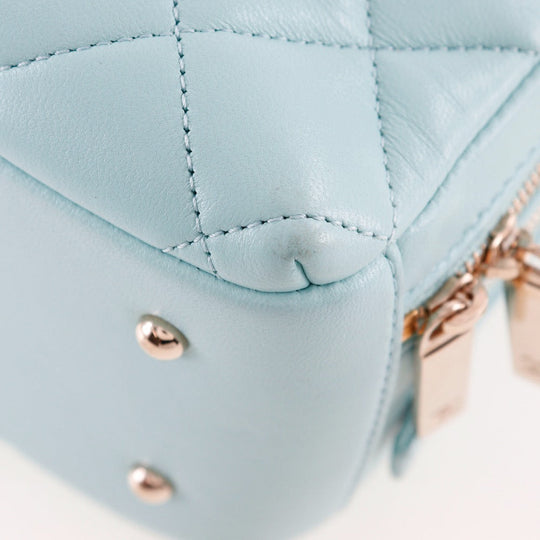CHANEL Handbag Calfskin light blue 2WAYShoulder Matrasse Trendy COCO Mark Women Used Authentic