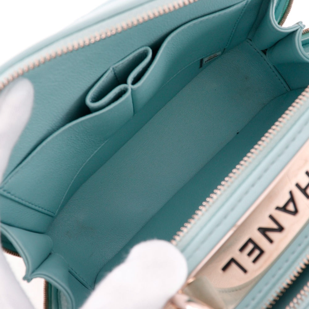 CHANEL Handbag Calfskin light blue 2WAYShoulder Matrasse Trendy COCO Mark Women Used Authentic