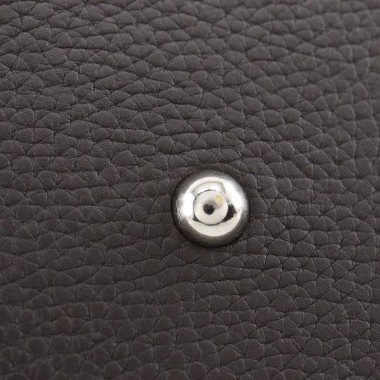 HERMES Handbag Taurillon Clemence Dark brown Bored 31 Women Used Authentic