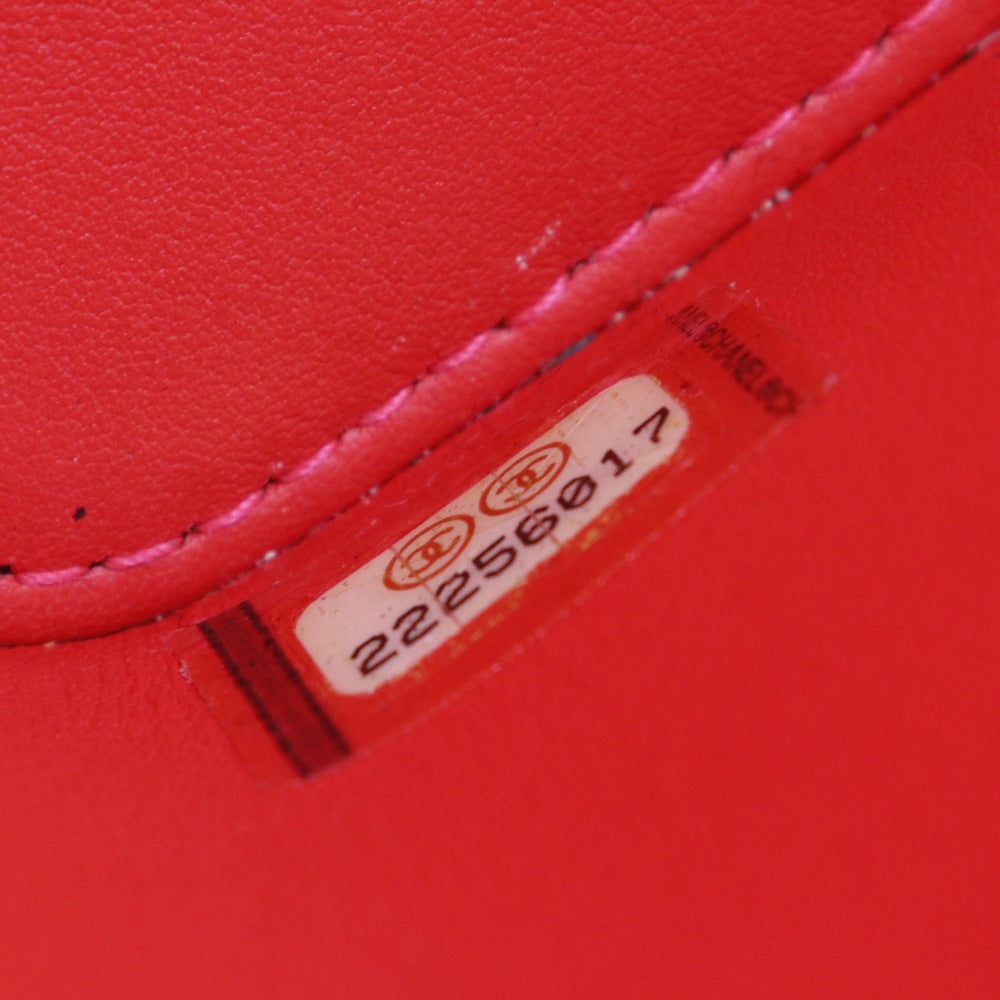CHANEL Handbag Patent leather pink Party bag Matrasse Vanity Women Used Authentic