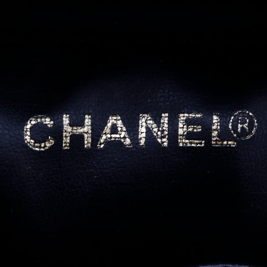 CHANEL Pouch A01998 Caviar skin black Handbag Vanity Women Used Authentic