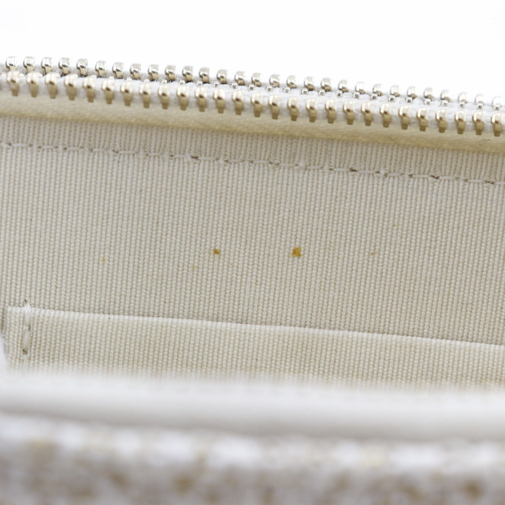 CHANEL Shoulder Bag A84415 tweed White 2-way clutch Deauville ChainShoulder Women Used Authentic