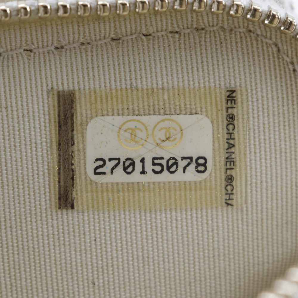 CHANEL Shoulder Bag A84415 tweed White 2-way clutch Deauville ChainShoulder Women Used Authentic