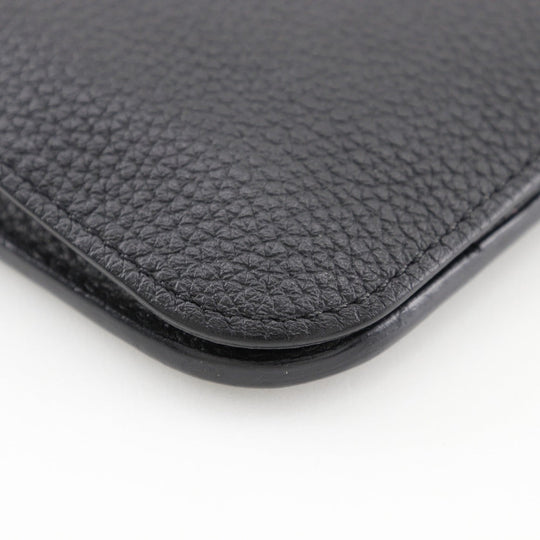 HERMES Long Wallet Purse Togo black Dogon GM unisex(Unisex) Used Authentic