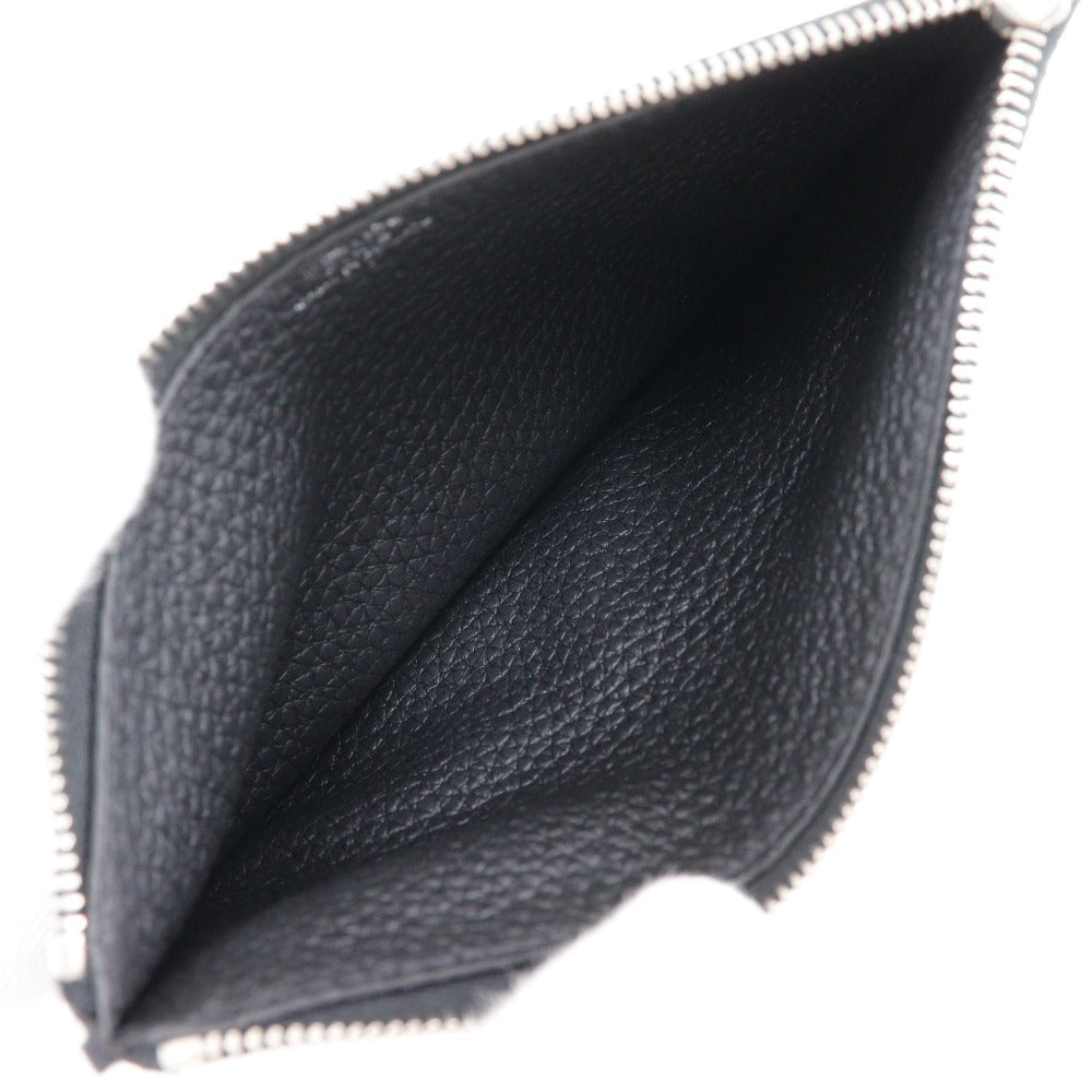 HERMES Long Wallet Purse Togo black Dogon GM unisex(Unisex) Used Authentic