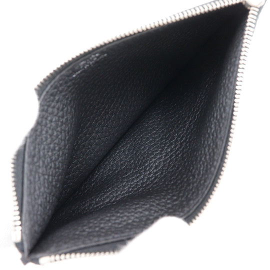 HERMES Long Wallet Purse Togo black Dogon GM unisex(Unisex) Used Authentic
