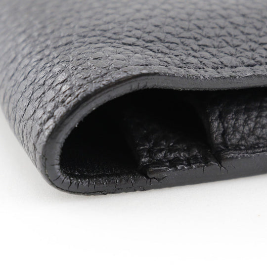 HERMES Long Wallet Purse Togo black Dogon GM unisex(Unisex) Used Authentic