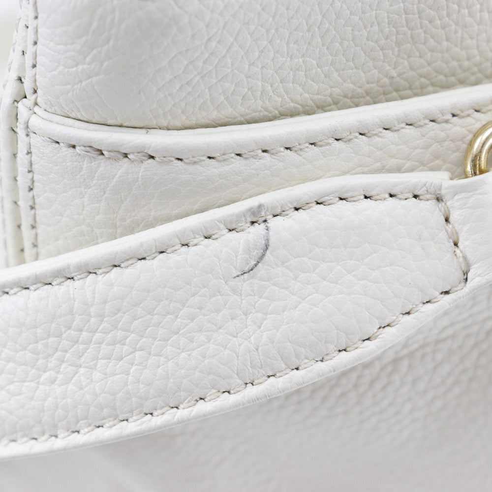 CHANEL Tote Bag A15206 Caviar skin White 2WAYShoulder Executive tote Women Used Authentic