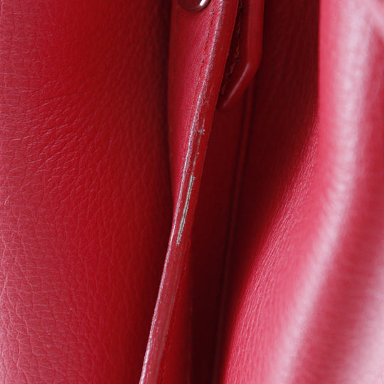 FENDI Handbag 8BH253 Calfskin Red 2WAYShoulder Petite to Jules Women Used Authentic
