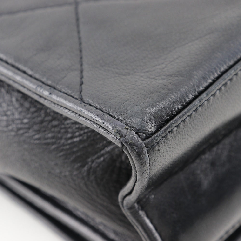 CHANEL Shoulder Bag lambskin black Matrasse Diamond stitch ChainShoulder Women Used Authentic