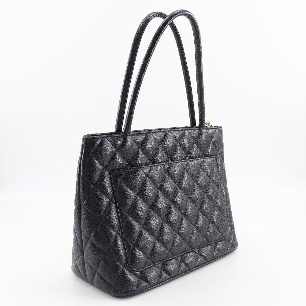 CHANEL Tote Bag A01804 Caviar skin black Replica Tote Women Used Authentic