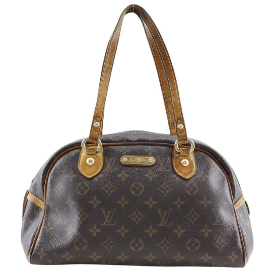 LOUIS VUITTON Shoulder Bag M95565 Monogram canvas Brown Montorgueil PM Women Used Authentic