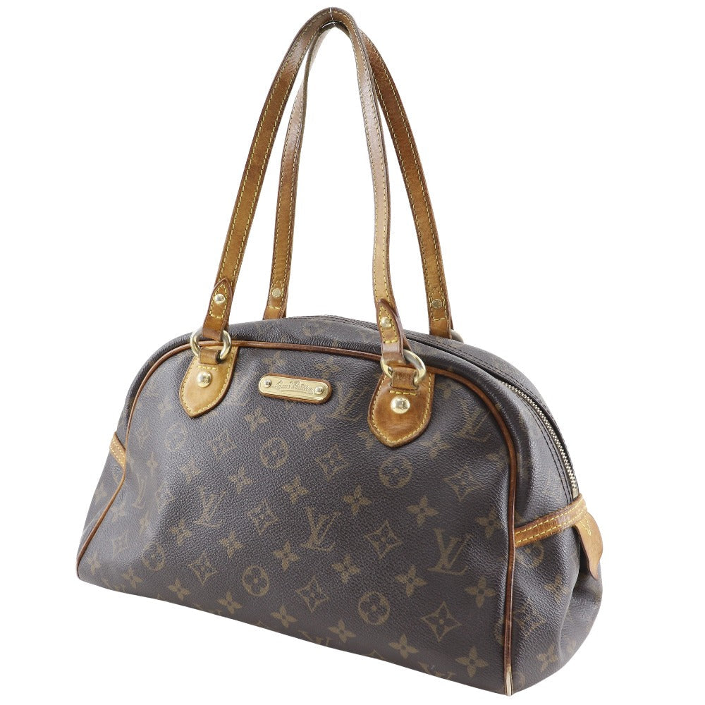 LOUIS VUITTON Shoulder Bag M95565 Monogram canvas Brown Montorgueil PM Women Used Authentic