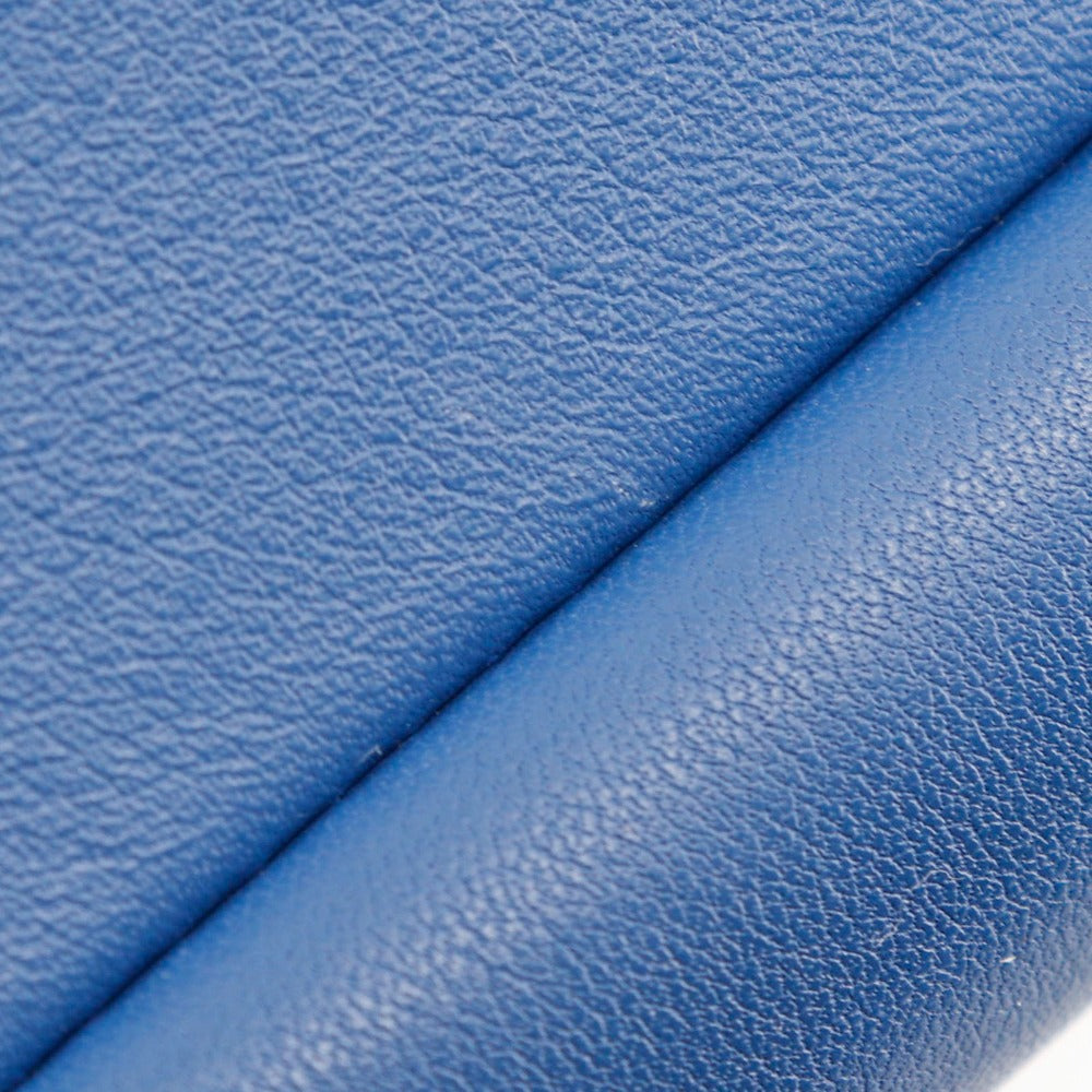 CHANEL Handbag Calfskin Blue 2WAYShoulder Trendy Bowling Bag Women Used Authentic