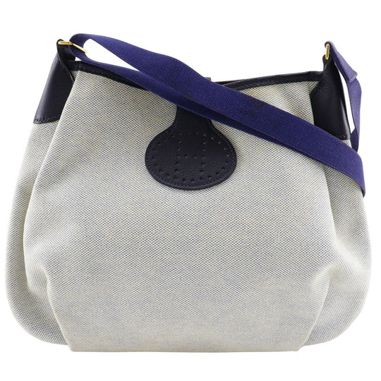 HERMES Shoulder Bag Tower ash Gray / navy Rodeo Women Used Authentic