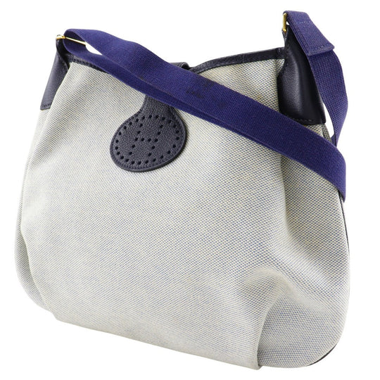 HERMES Shoulder Bag Tower ash Gray / navy Rodeo Women Used Authentic