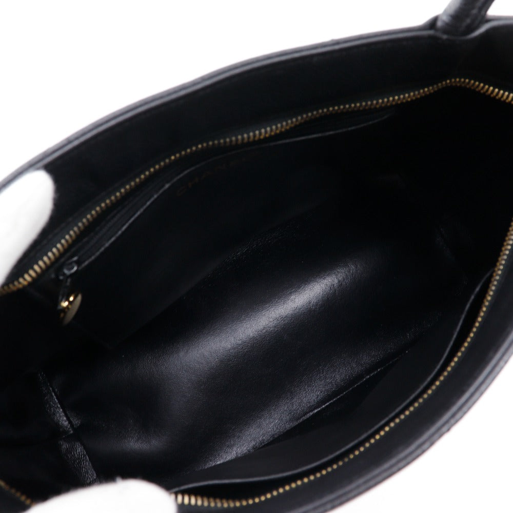 CHANEL Tote Bag A01804 Caviar skin black Replica Tote Women Used Authentic