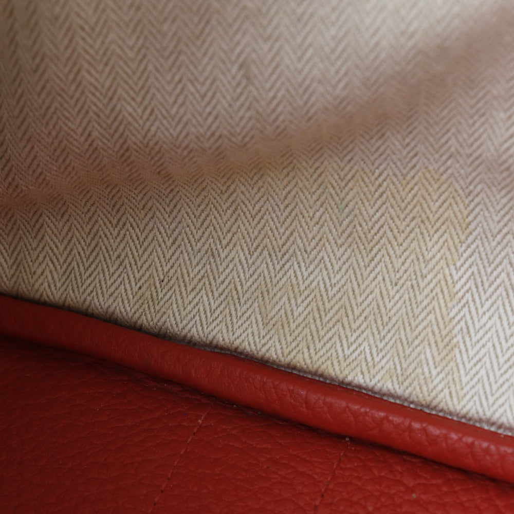 HERMES Tote Bag Negonda Red Garden party PM Women Used Authentic