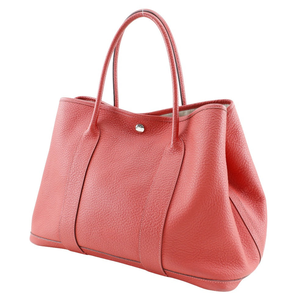 HERMES Tote Bag Negonda Red Garden party PM Women Used Authentic