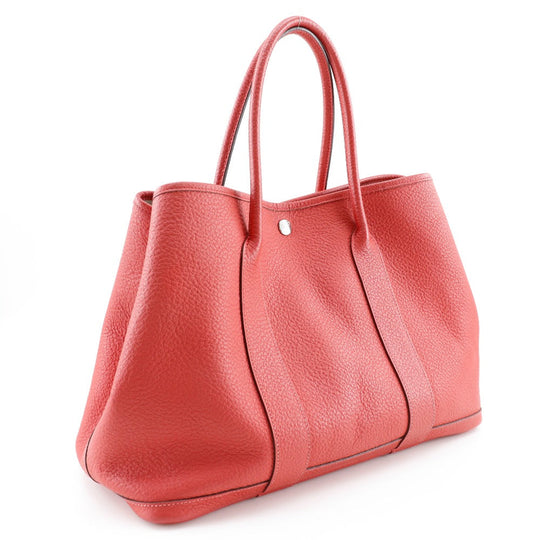 HERMES Tote Bag Negonda Red Garden party PM Women Used Authentic