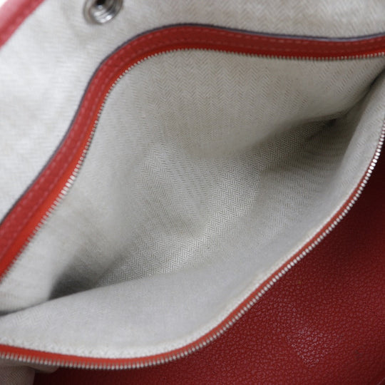 HERMES Tote Bag Negonda Red Garden party PM Women Used Authentic