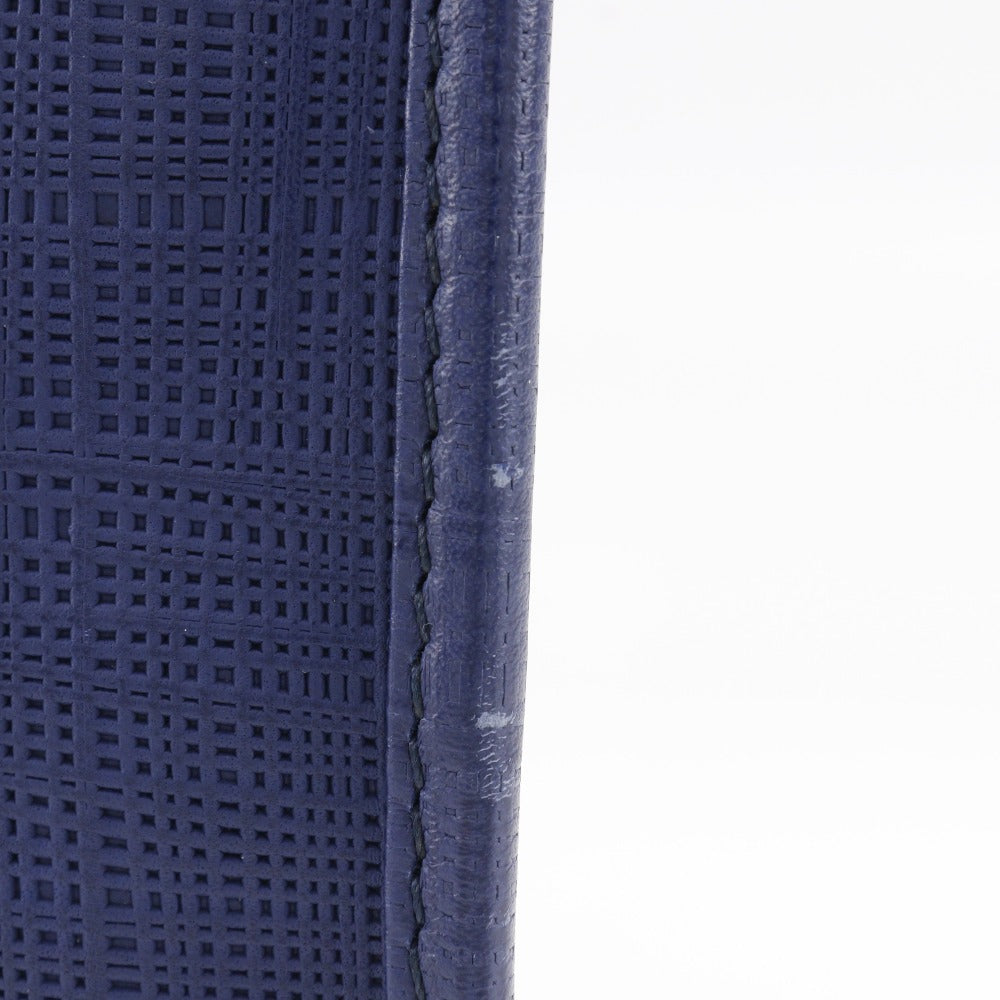 LOEWE Shoulder Bag Embossed leather Blue anagram unisex(Unisex) Used Authentic