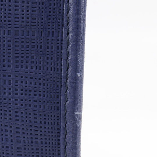 LOEWE Shoulder Bag Embossed leather Blue anagram unisex(Unisex) Used Authentic