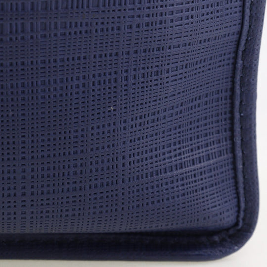 LOEWE Shoulder Bag Embossed leather Blue anagram unisex(Unisex) Used Authentic