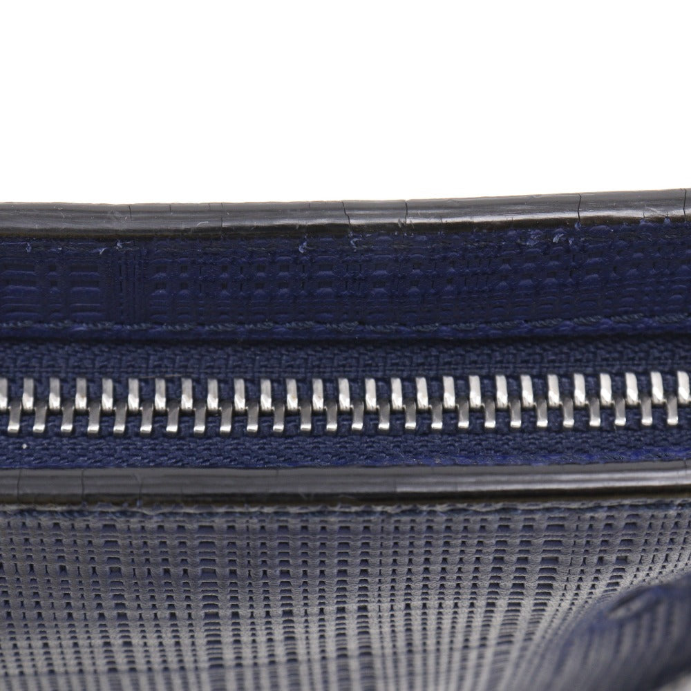 LOEWE Shoulder Bag Embossed leather Blue anagram unisex(Unisex) Used Authentic