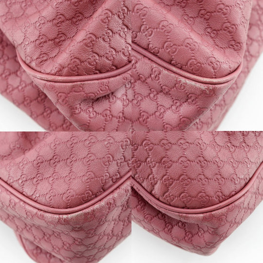 GUCCI Tote Bag 296835 ƒ}ƒCƒNƒ�ƒOƒbƒ`ƒVƒ} Sima leather pink Micro Guccisima Sukey Women Used Authentic