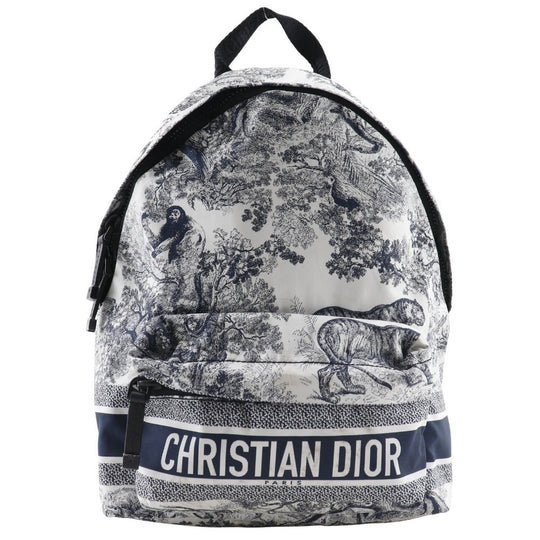 Christian Dior Backpack M6108SNTJ Nylon Black / white Toile de Jouy Small backpack Women Used Authentic