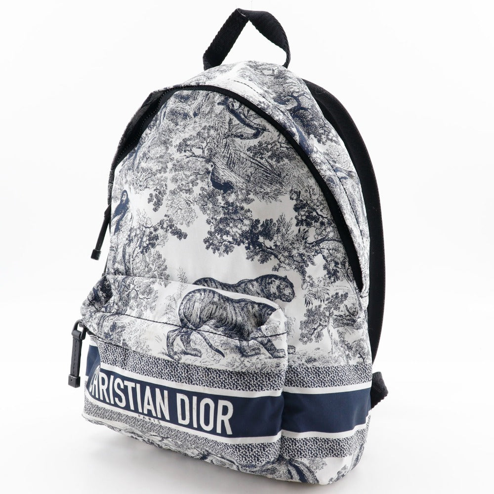 Christian Dior Backpack M6108SNTJ Nylon Black / white Toile de Jouy Small backpack Women Used Authentic