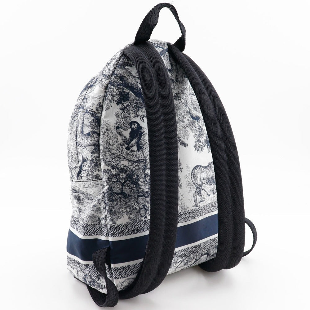 Christian Dior Backpack M6108SNTJ Nylon Black / white Toile de Jouy Small backpack Women Used Authentic