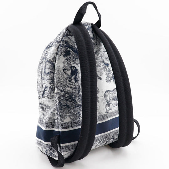Christian Dior Backpack M6108SNTJ Nylon Black / white Toile de Jouy Small backpack Women Used Authentic