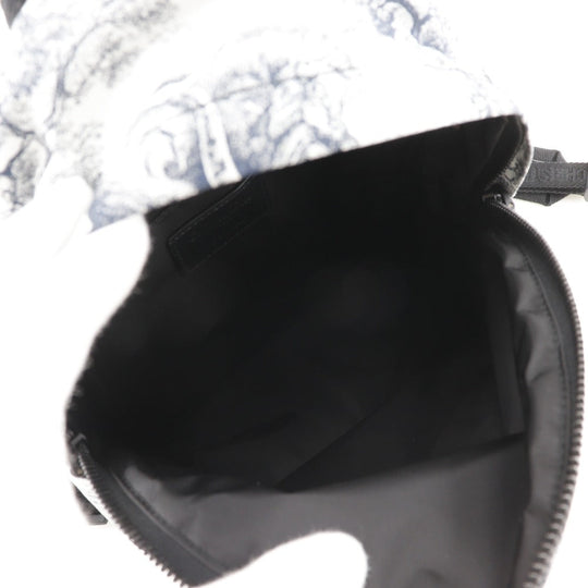 Christian Dior Backpack M6108SNTJ Nylon Black / white Toile de Jouy Small backpack Women Used Authentic