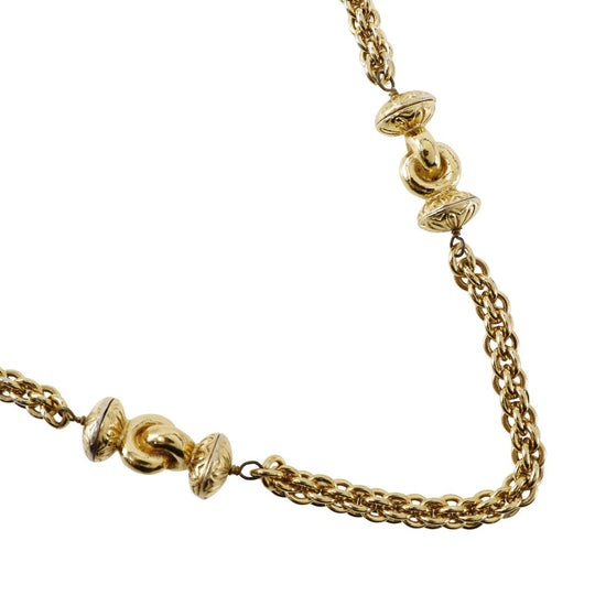 CHANEL Necklace Plated Gold gold vintage long Women Used Authentic