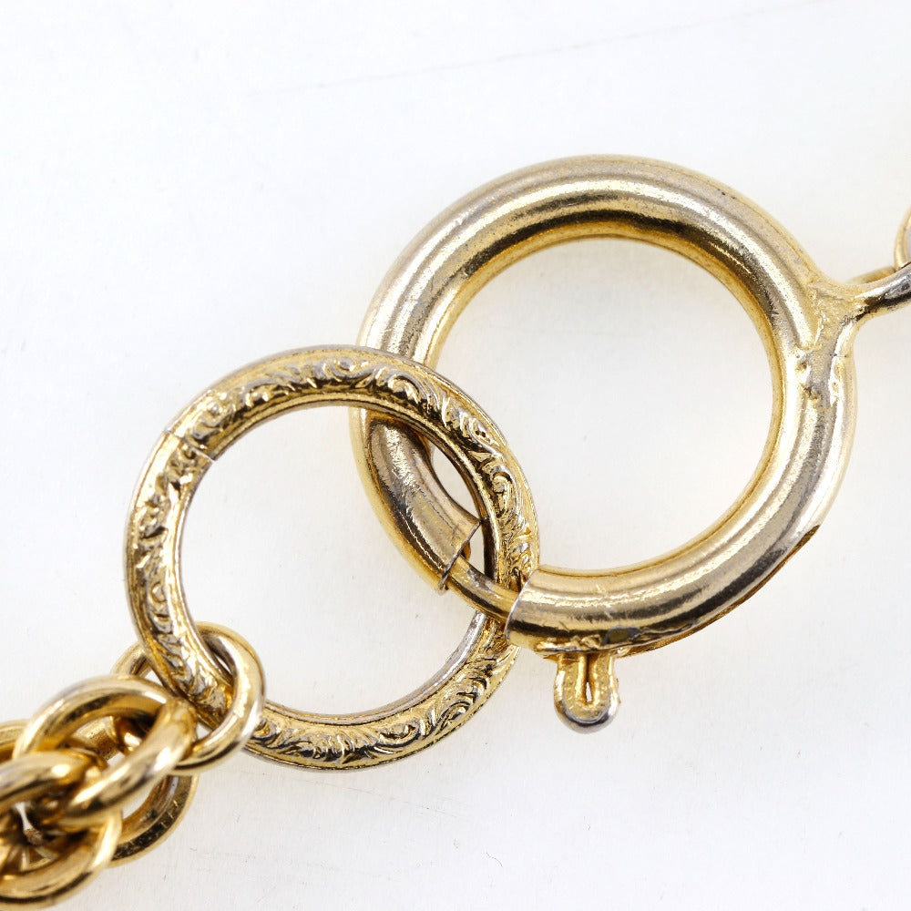 CHANEL Necklace Plated Gold gold vintage long Women Used Authentic