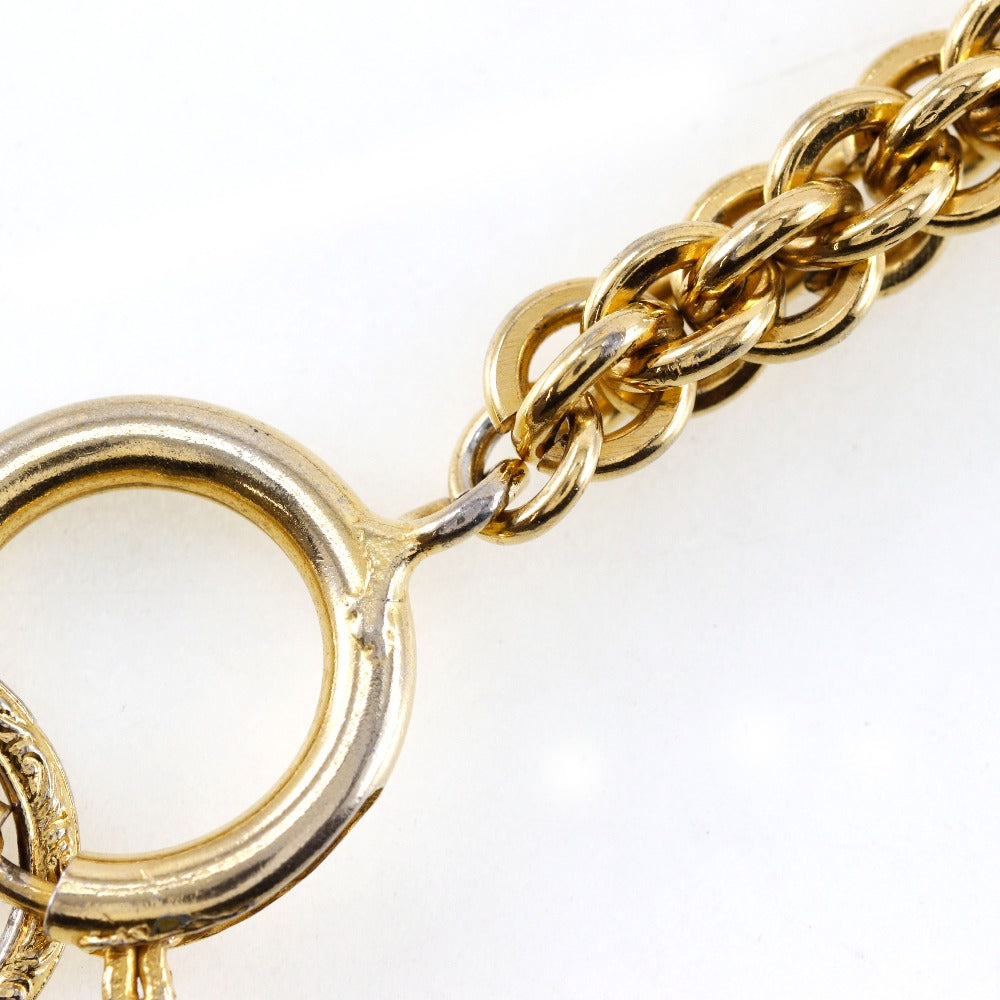 CHANEL Necklace Plated Gold gold vintage long Women Used Authentic