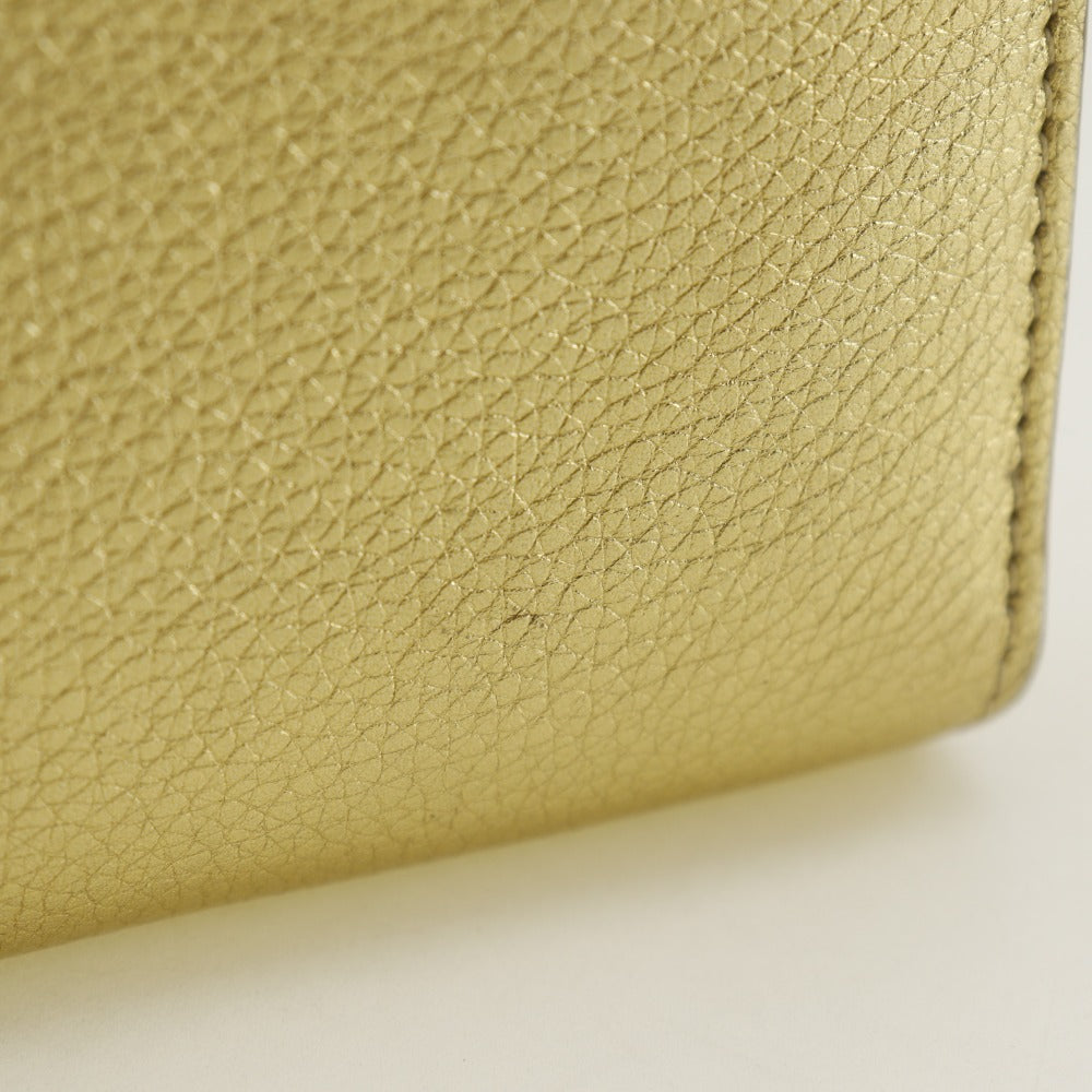 LOUIS VUITTON Long Wallet Purse M69058 Grain Calfskin Leather gold Japan exclusive color Zippy Rock Me Women Used Authentic