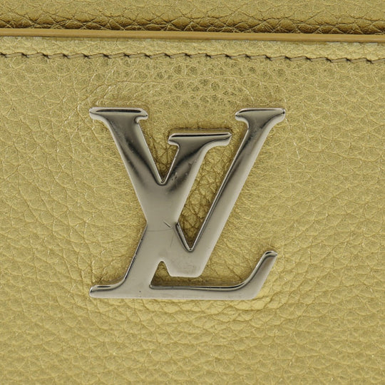 LOUIS VUITTON Long Wallet Purse M69058 Grain Calfskin Leather gold Japan exclusive color Zippy Rock Me Women Used Authentic