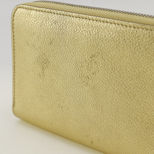 LOUIS VUITTON Long Wallet Purse M69058 Grain Calfskin Leather gold Japan exclusive color Zippy Rock Me Women Used Authentic