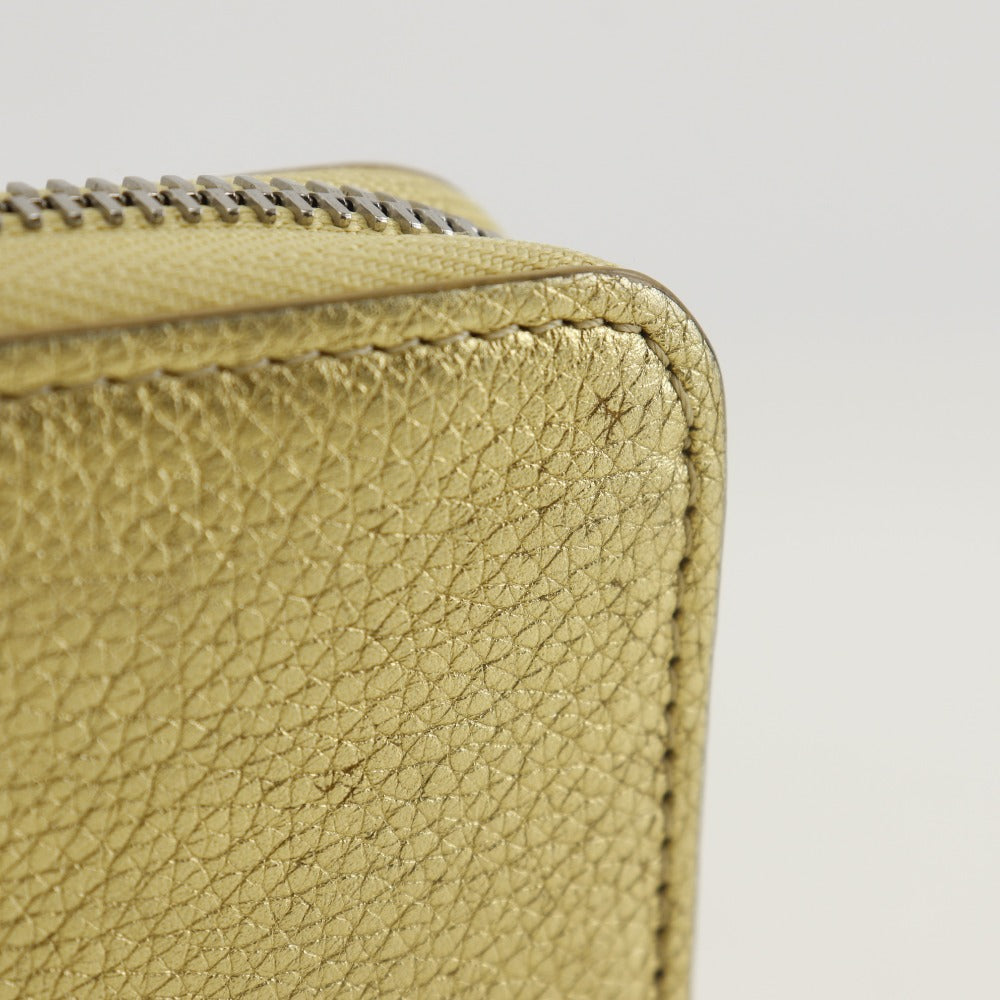 LOUIS VUITTON Long Wallet Purse M69058 Grain Calfskin Leather gold Japan exclusive color Zippy Rock Me Women Used Authentic
