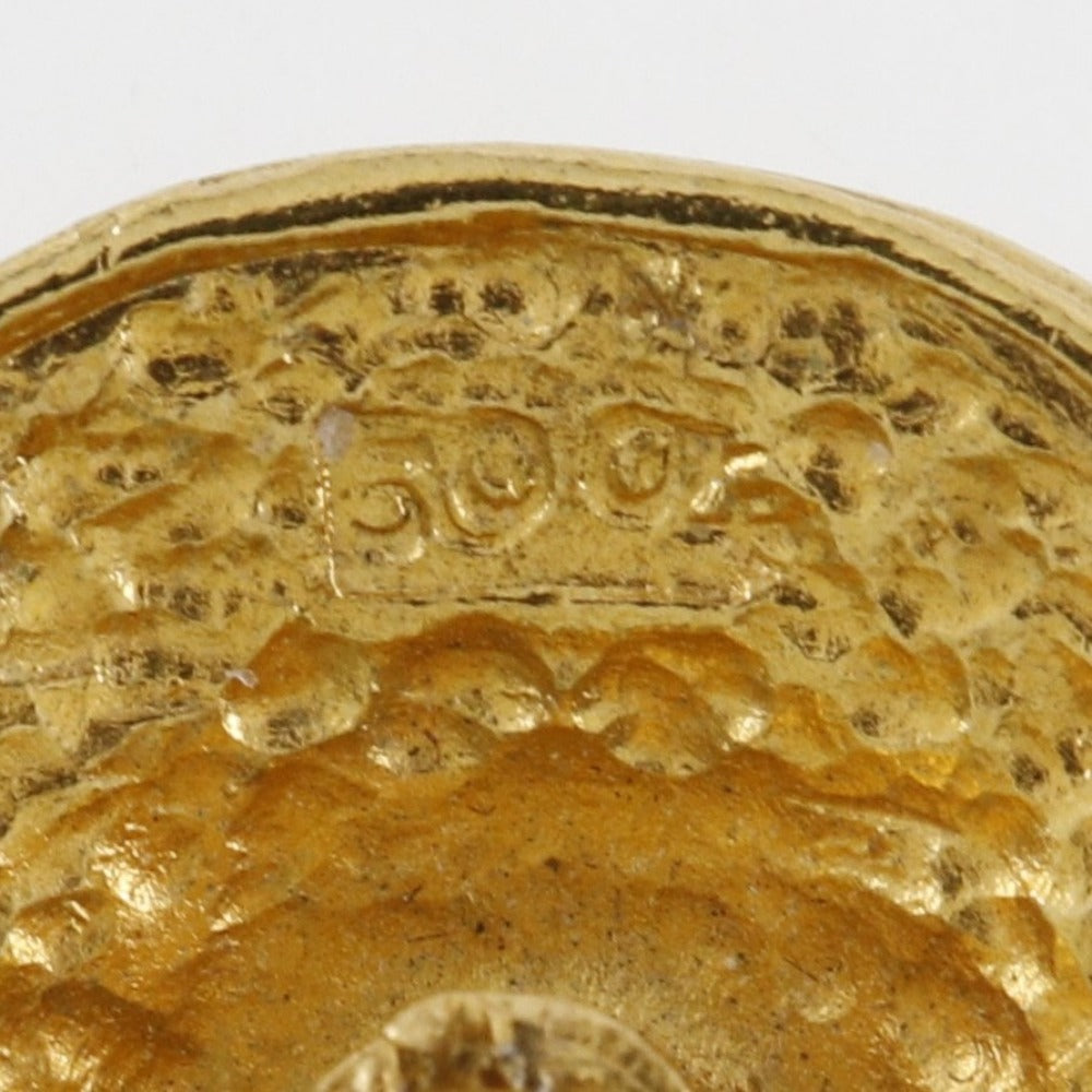 CHANEL cuffs Plated Gold gold vintage flour logo mens Used Authentic