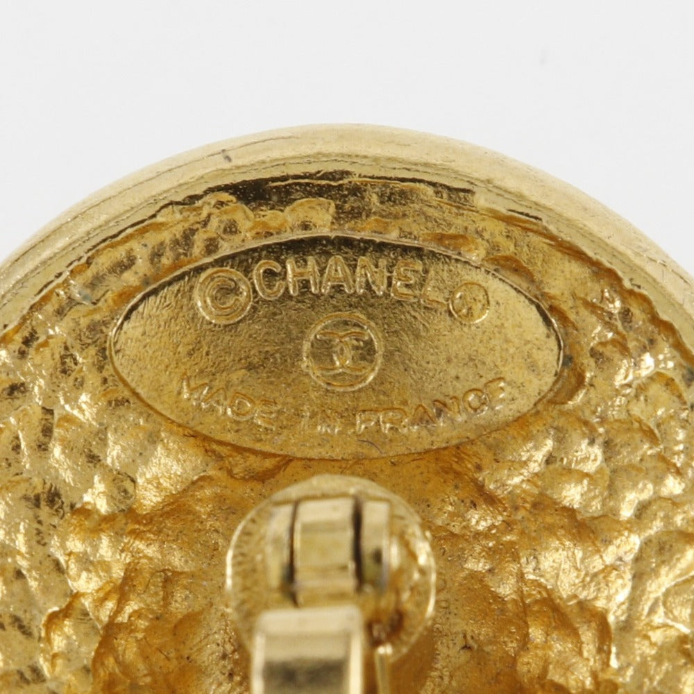 CHANEL cuffs Plated Gold gold vintage flour logo mens Used Authentic