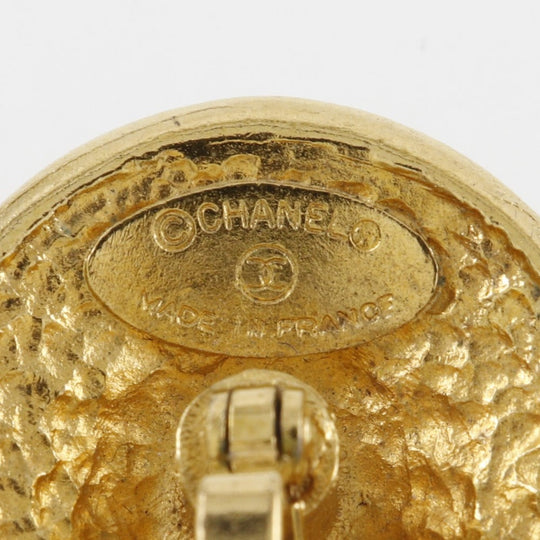 CHANEL cuffs Plated Gold gold vintage flour logo mens Used Authentic