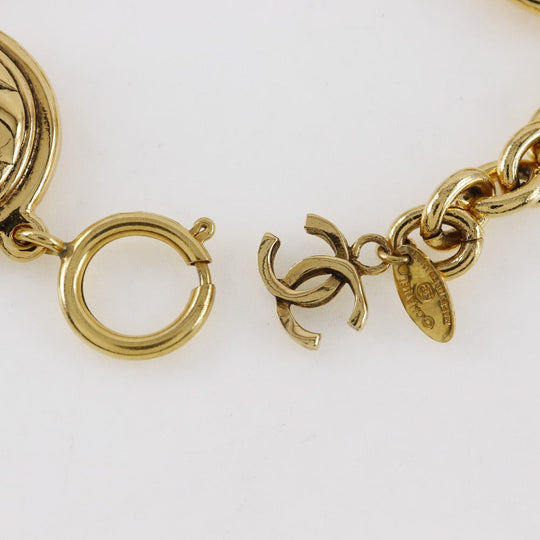 CHANEL bracelet Plated Gold gold vintage Matrasse COCO Mark Women Used Authentic