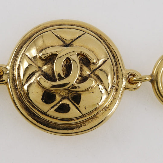 CHANEL bracelet Plated Gold gold vintage Matrasse COCO Mark Women Used Authentic